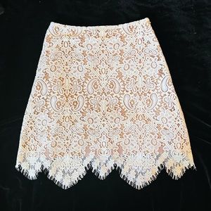 Lace Fantasy! For Love and Lemons white lace miniskirt. Size XS. Gently worn.